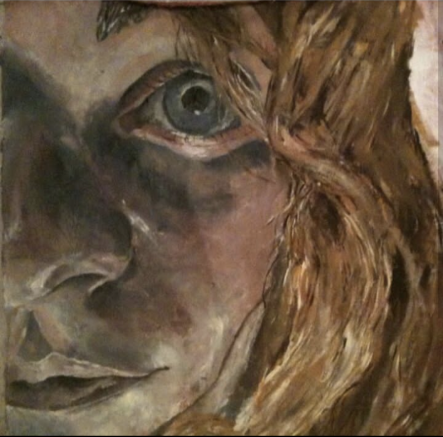 Up Close Self-Portrait
Acrylic on cotton
24"x36"
2011