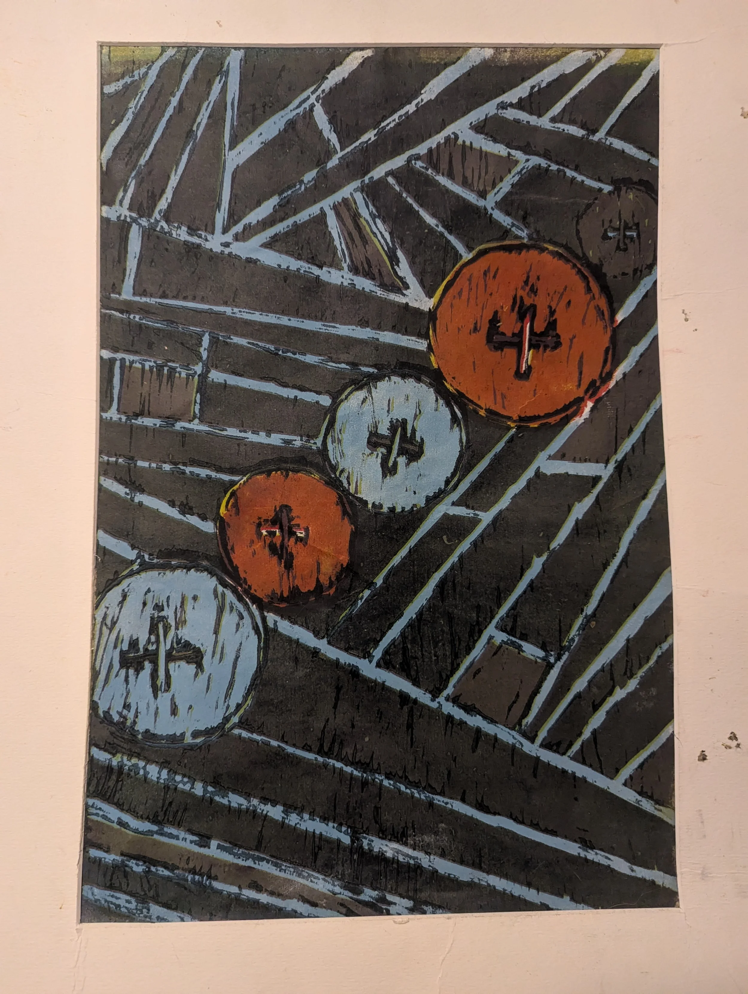 Buttons Print
Woodcut Print
9"x14"
2010