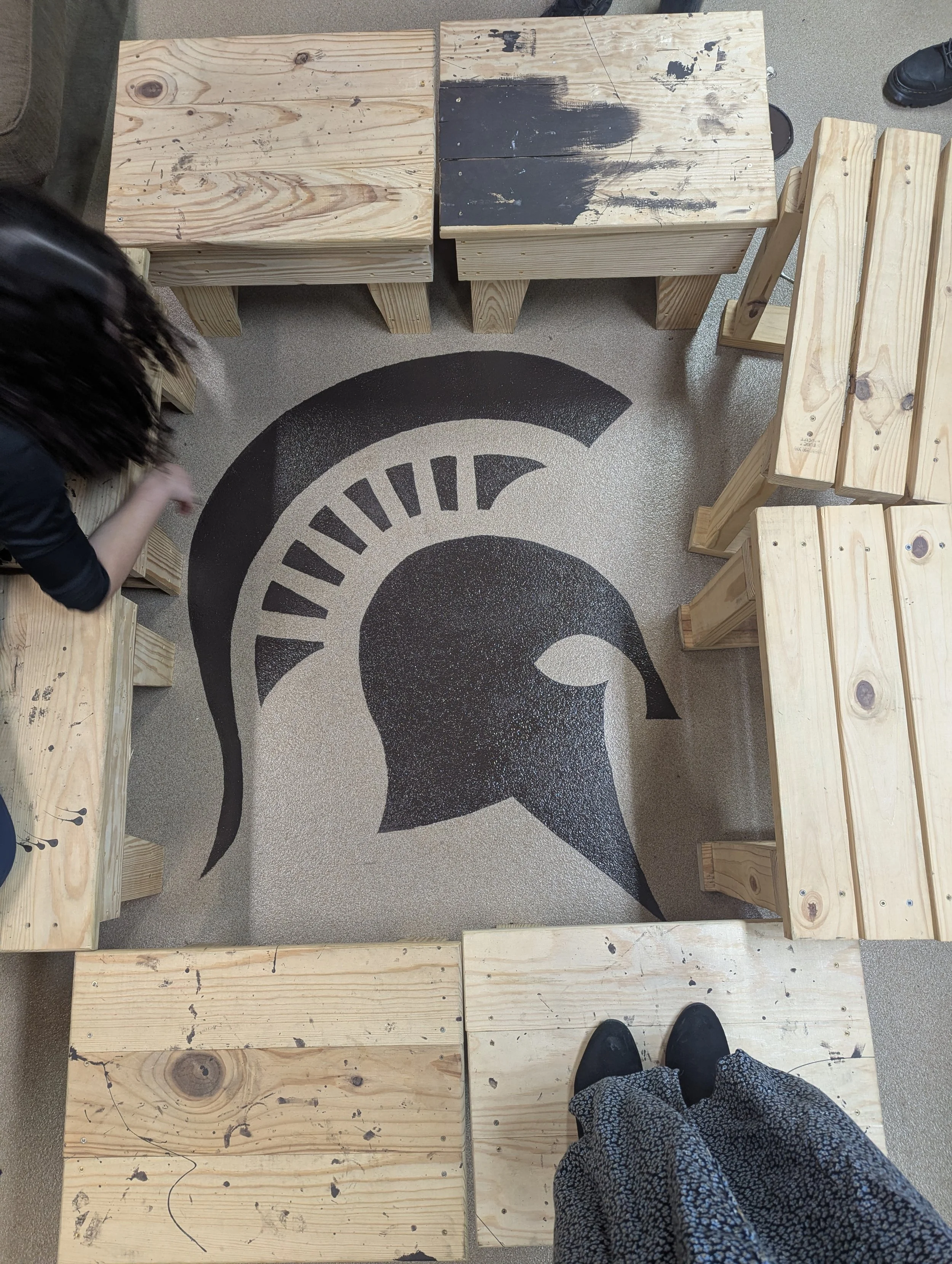 Spartan Head Floor Mural
Salmen High School Student, Sasha - Art IV
2026