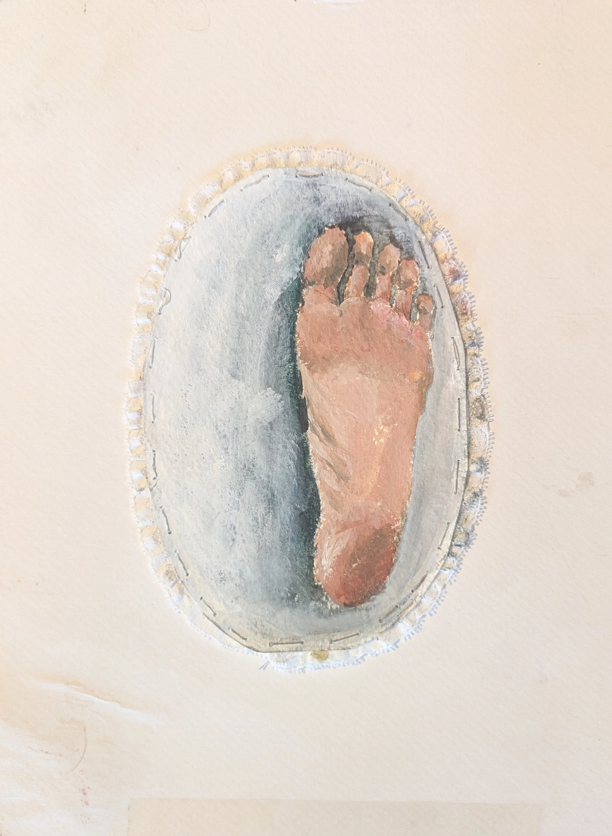 Portrait
Acrylic and lace on paper
3"x4"
2012