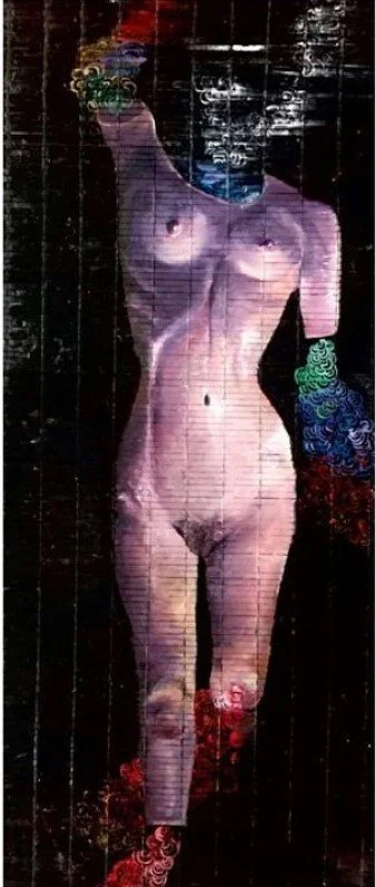 Nude
Oil on Bamboo Blinds
24"x72"
2014