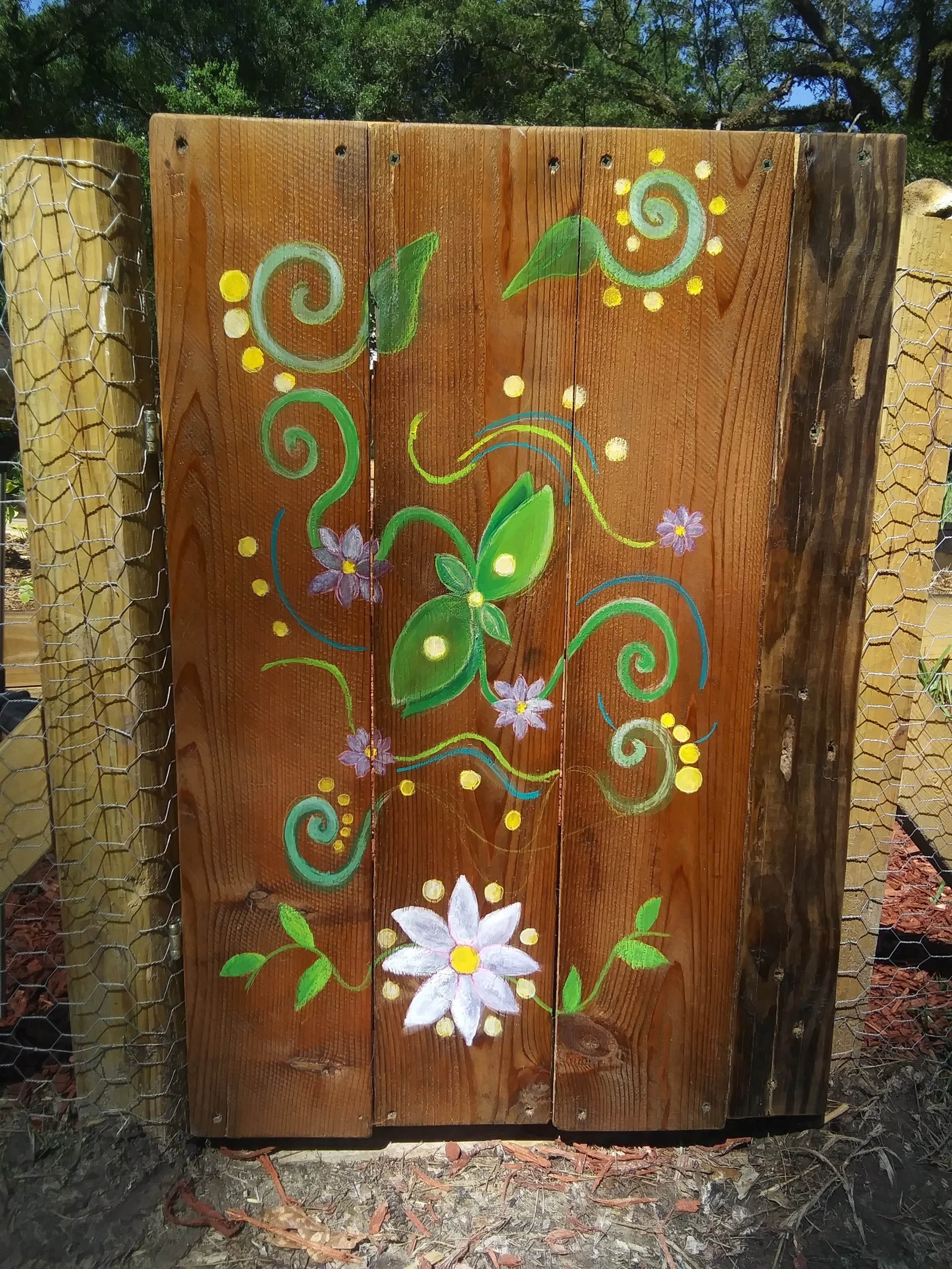 Garden Gate Mural
Acrylic on wood
2020