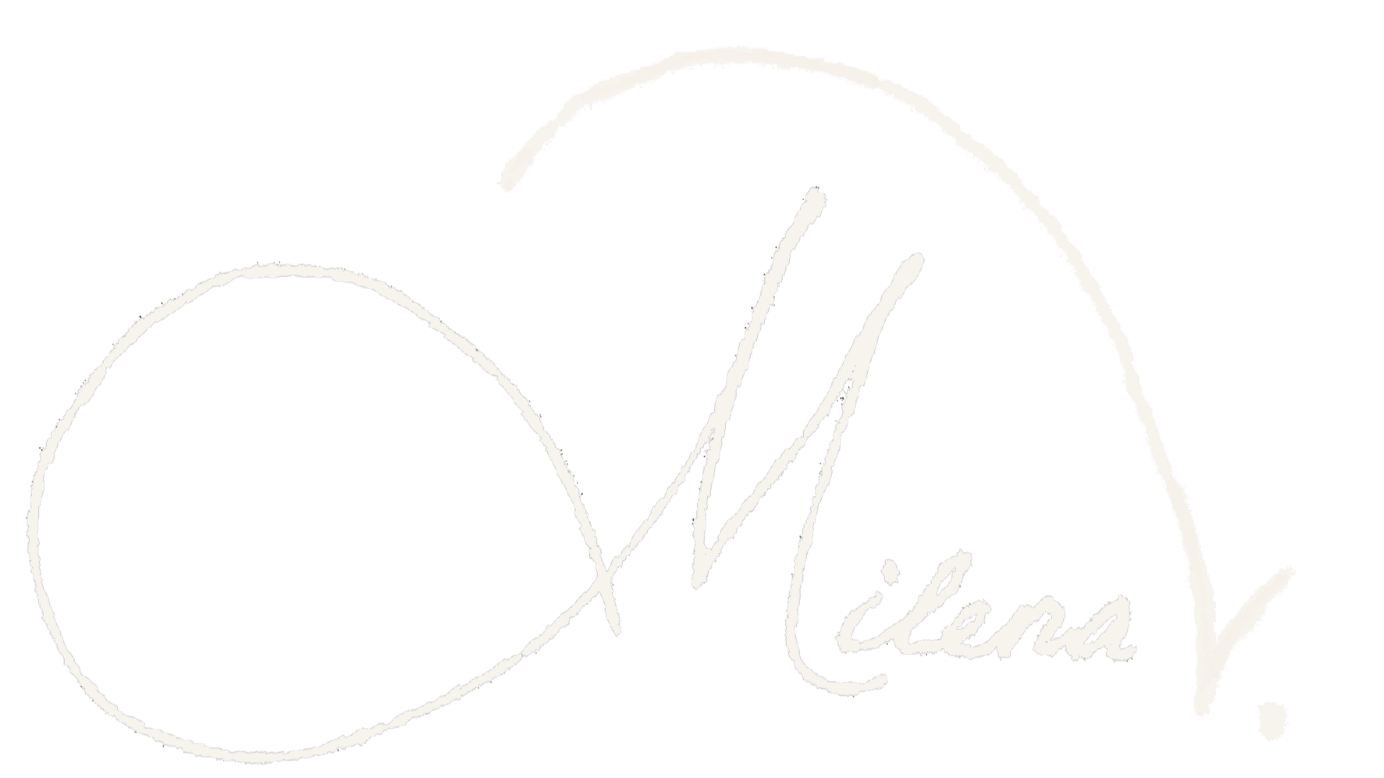 Black background with white cursive text