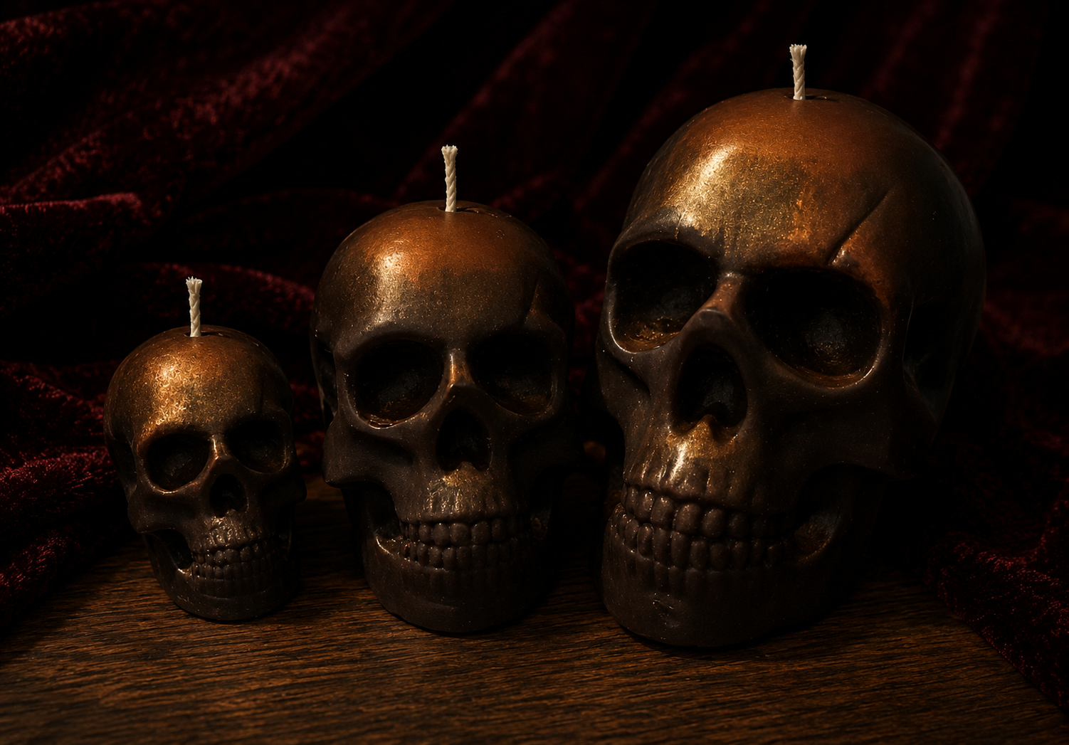 Skull Candles (Set of 3)