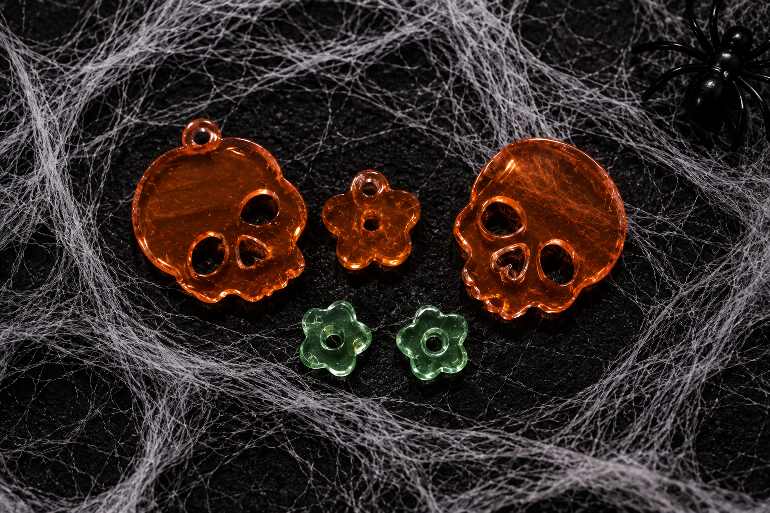 Halloween Resin Skull and Flower Charms.png