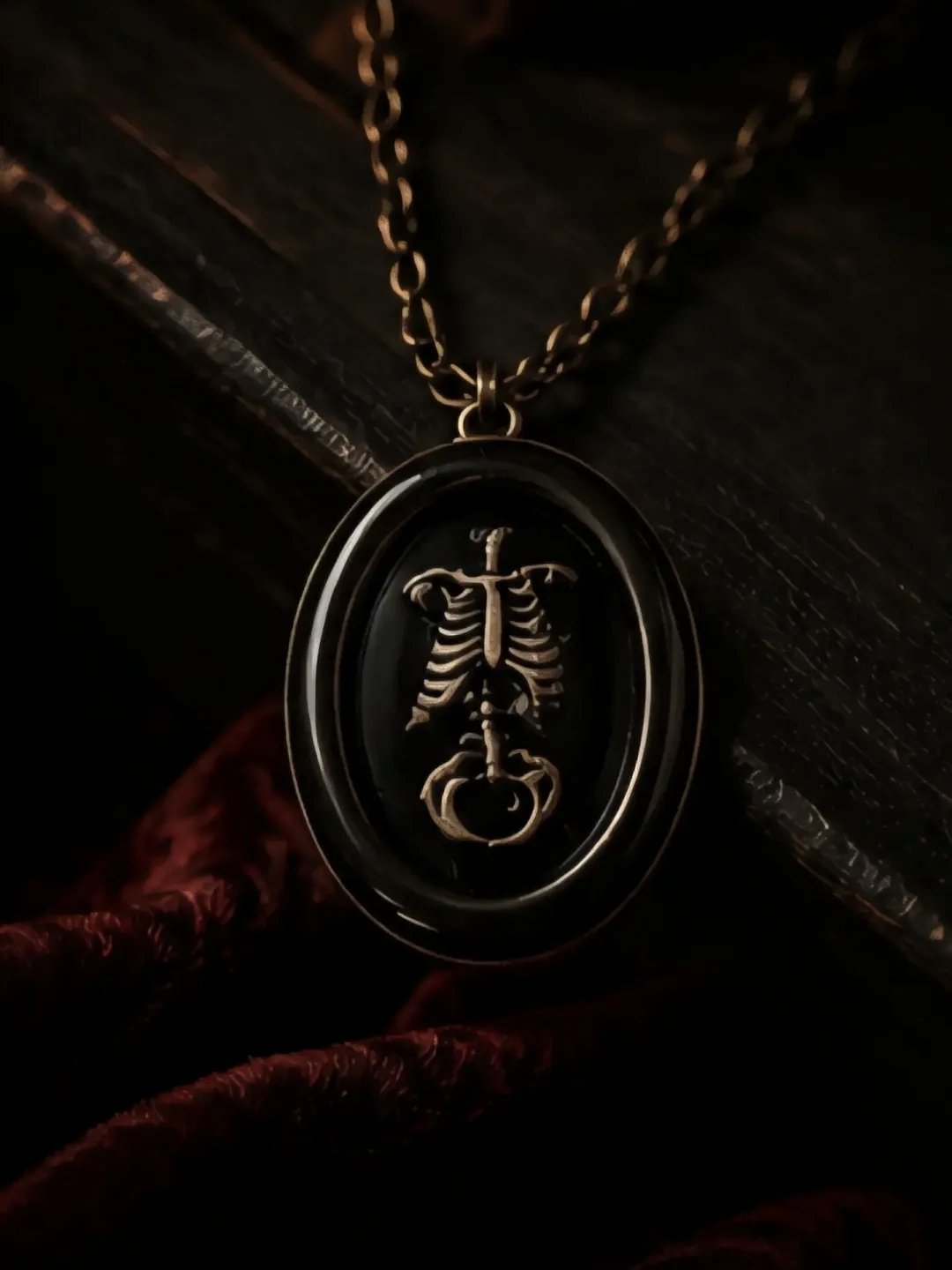 Ribcage, Anatomically Correct Heart, or Skeleton Hand Drop Necklace
