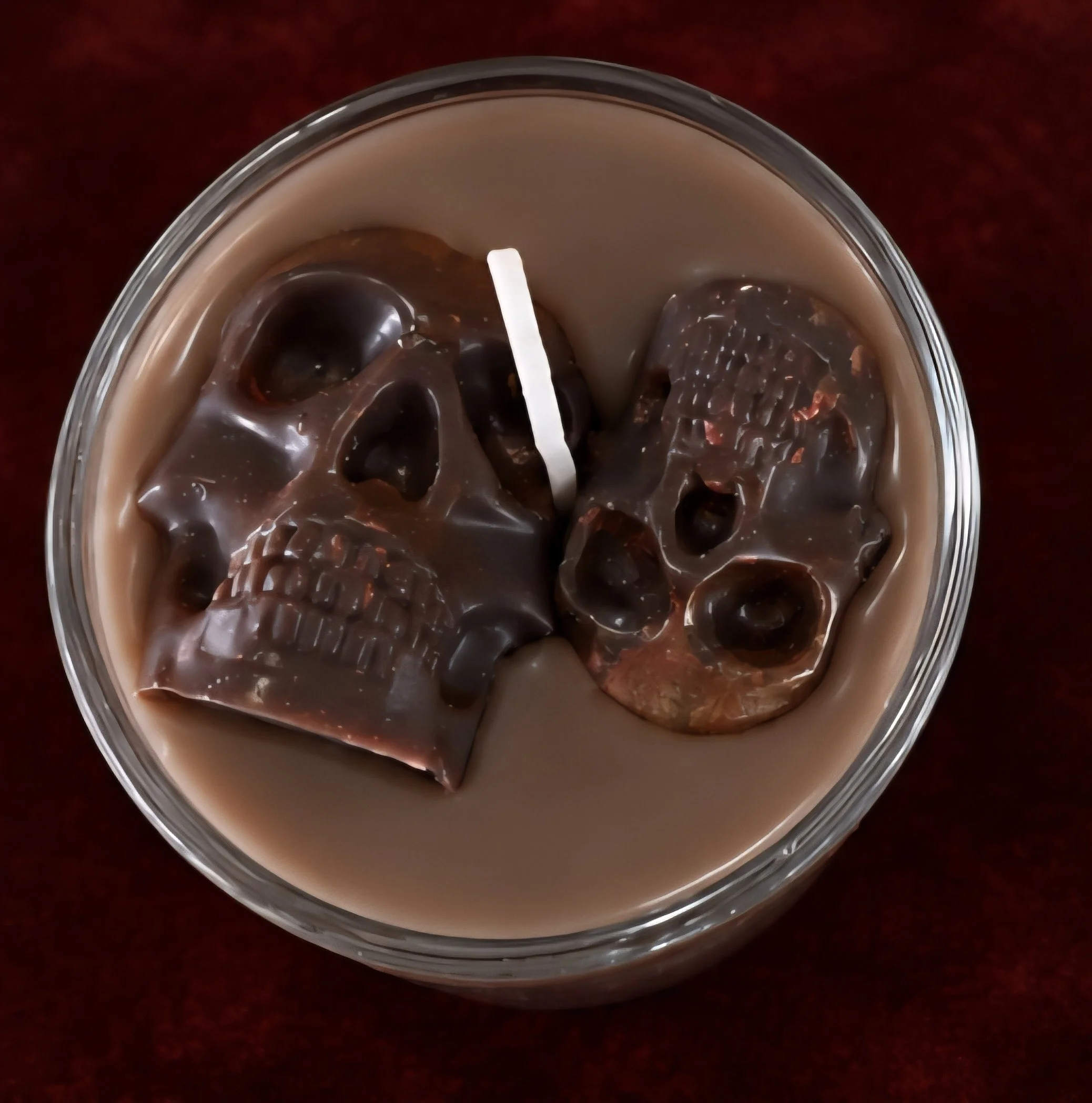 Melted Skull Candle