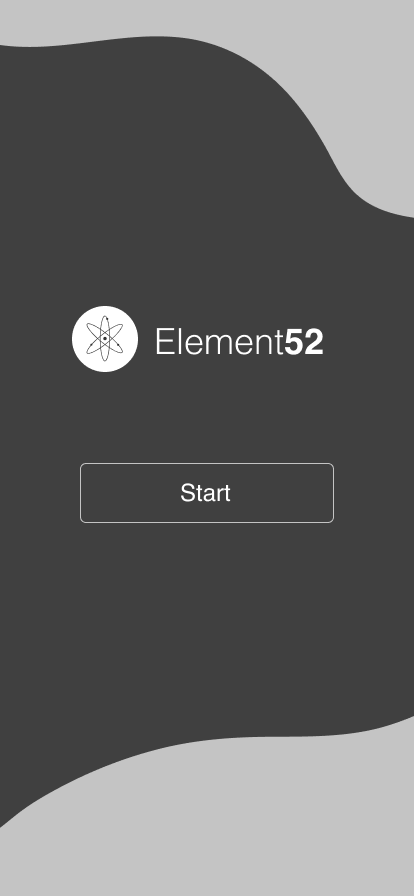 Digital wireframe intro screen of the app designed in figma