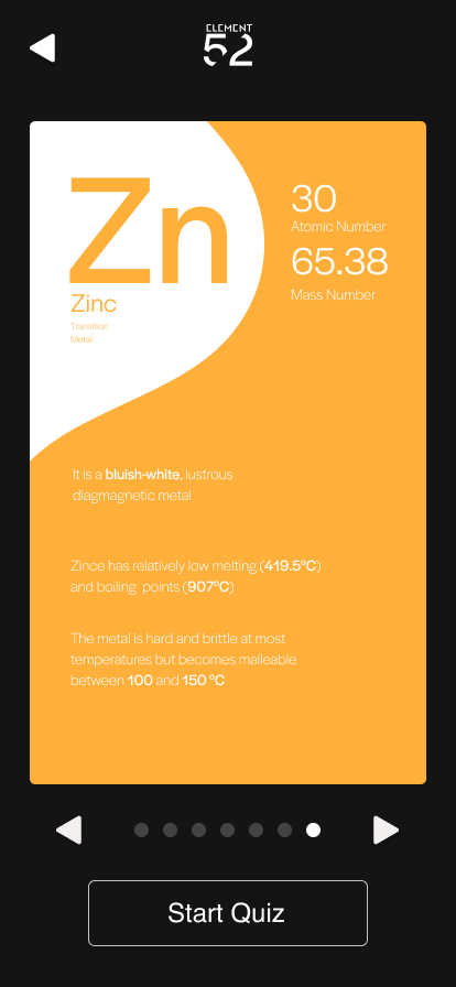 Refined design of the element card