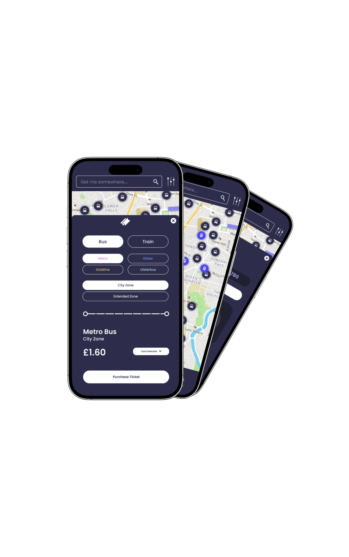 Large image of chuno screens displayed on smartphones