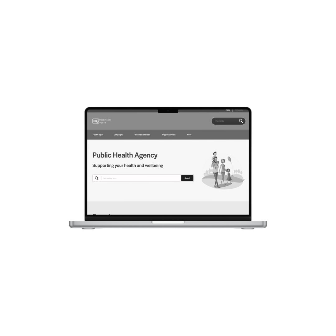 large final design image of the public health agency homepage