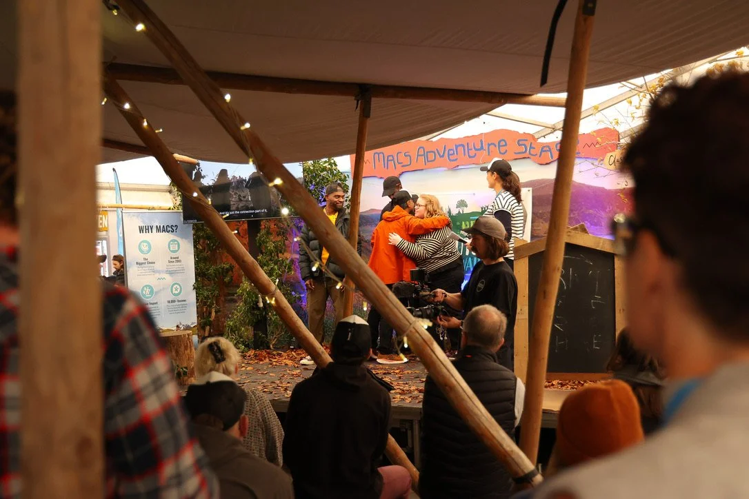 Audience watching the Head Outside Awards at Kendal Mountain Festival.