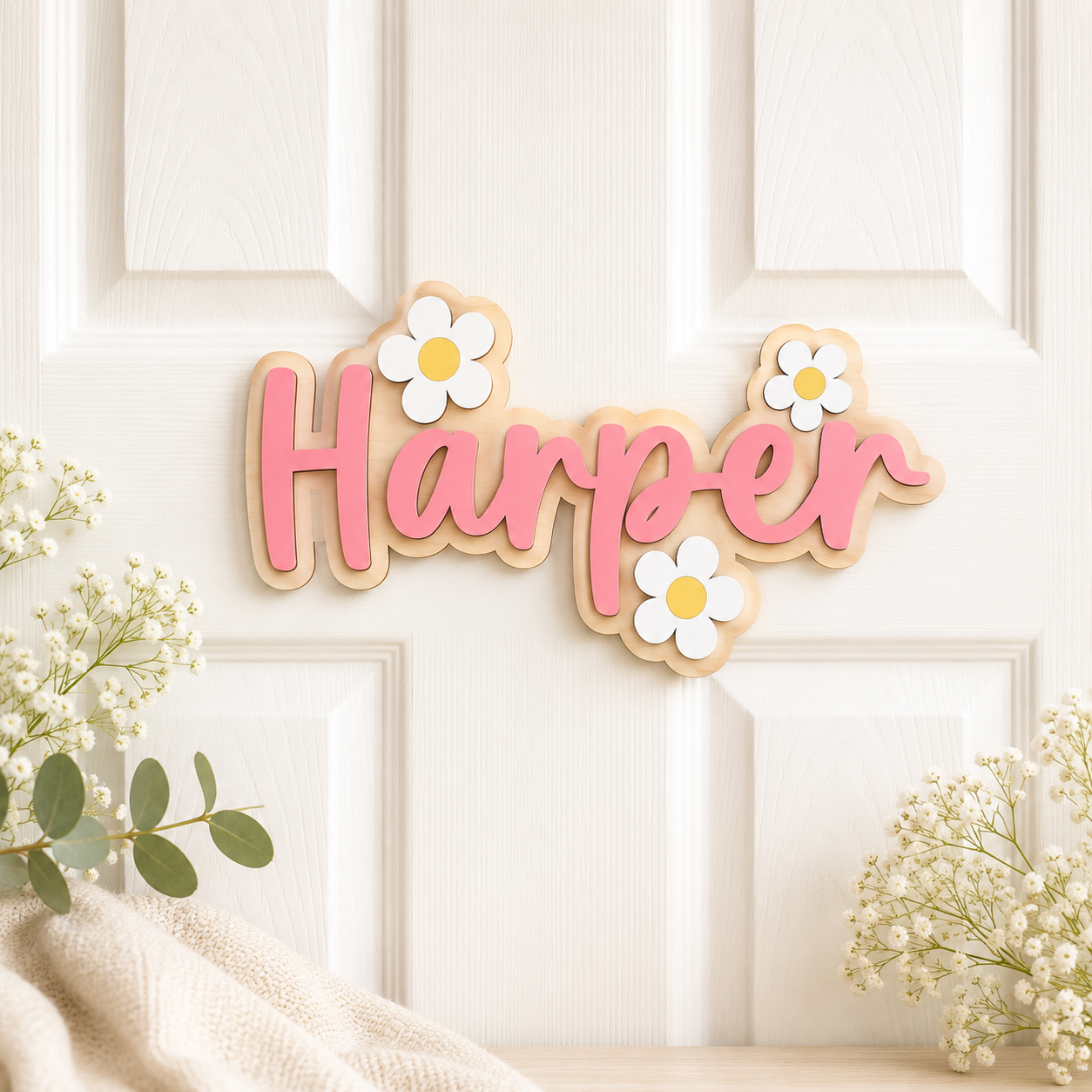 Personalised Wooden Door Sign