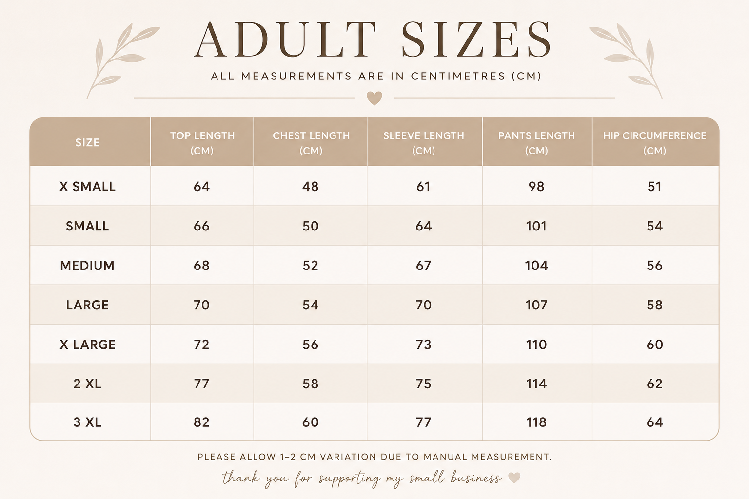 Elegant Adult Clothing Size Guide.png