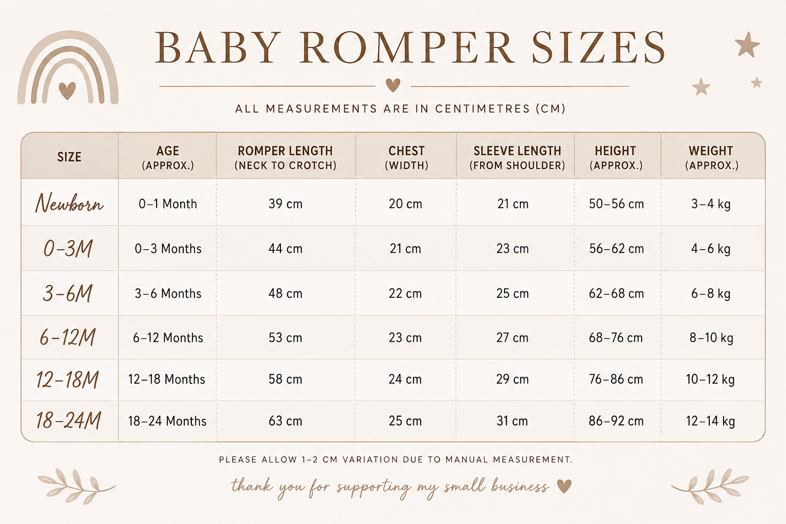 Warm Neutral Baby Romper Size Chart.png