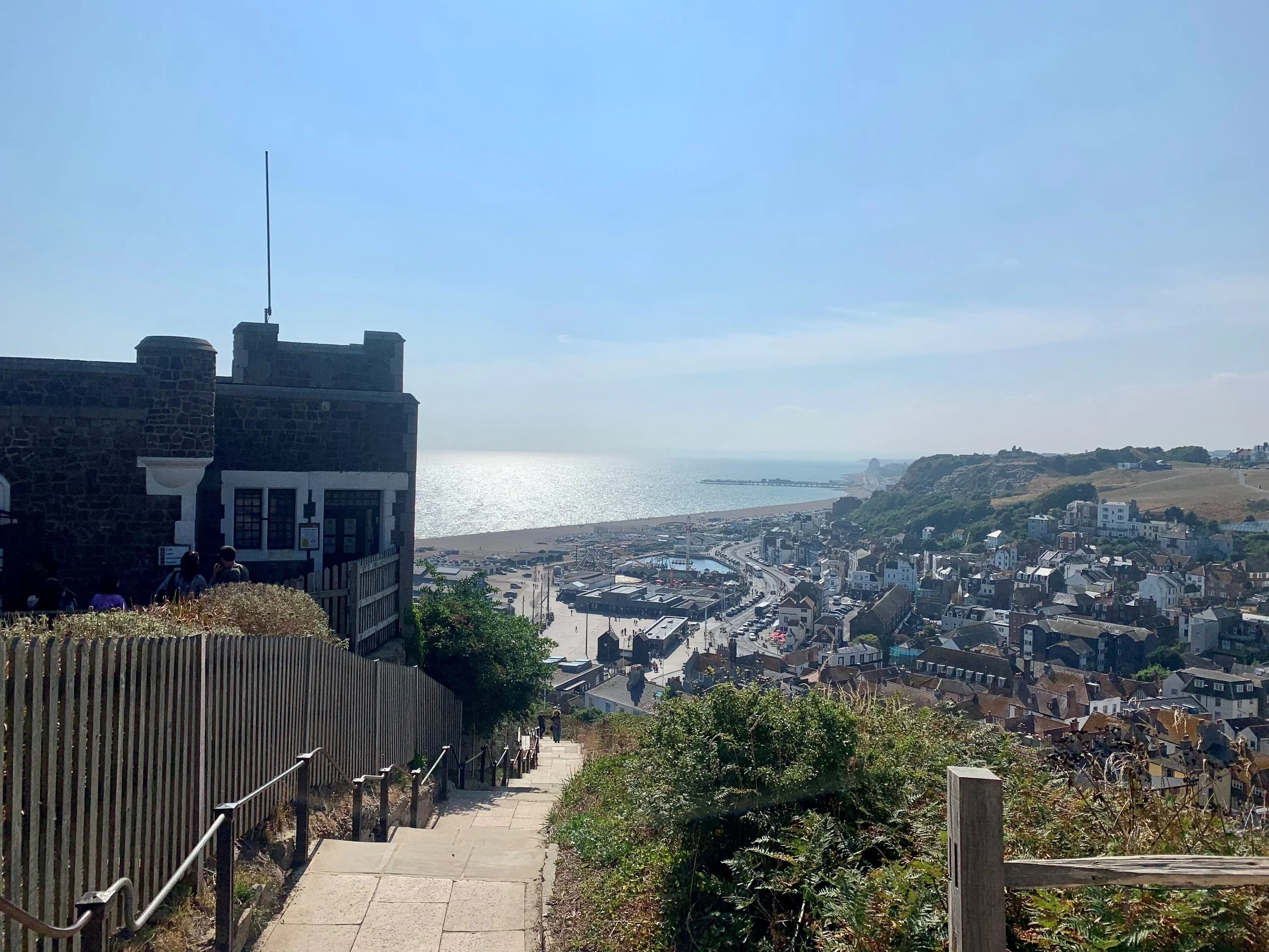 View of Hastings Old Town from the East Hill.