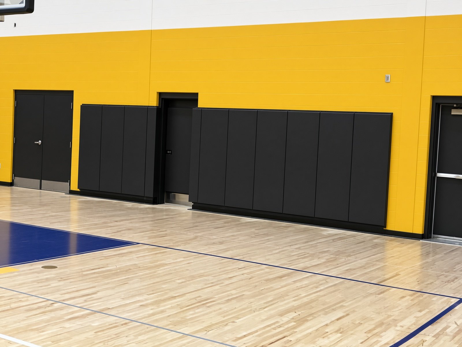 Gym wall padding at school