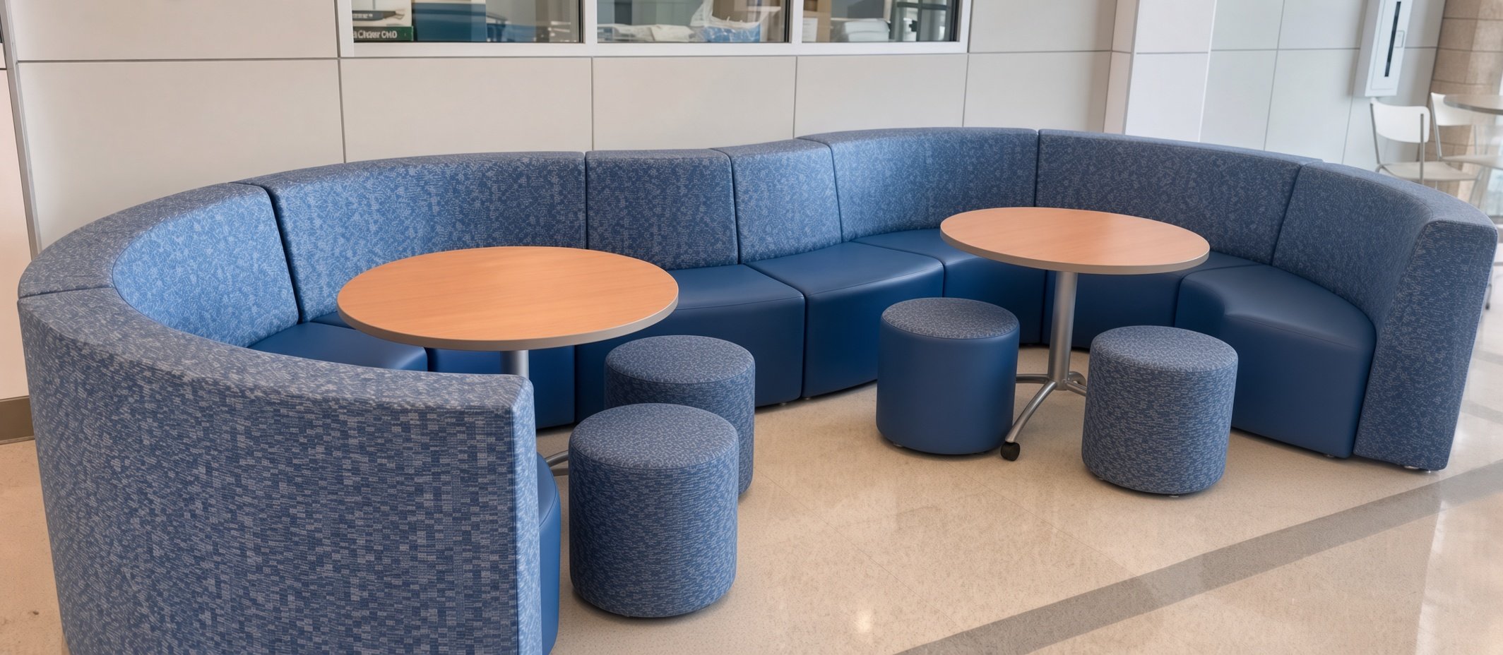 Soft furniture school common area furniture installation