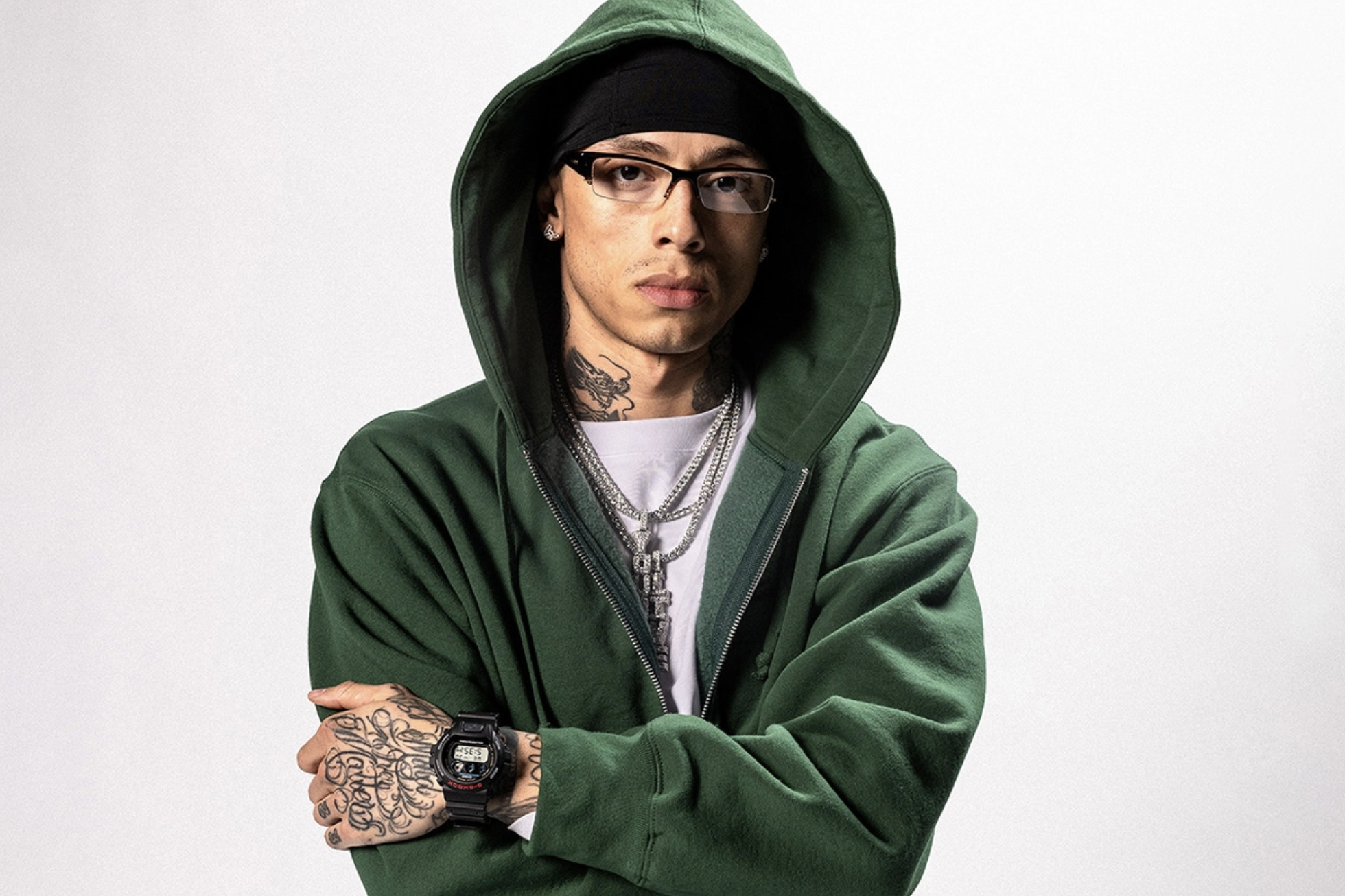 Central Cee wearing G-SHOCK as brand ambassador for the Built Different campaign.