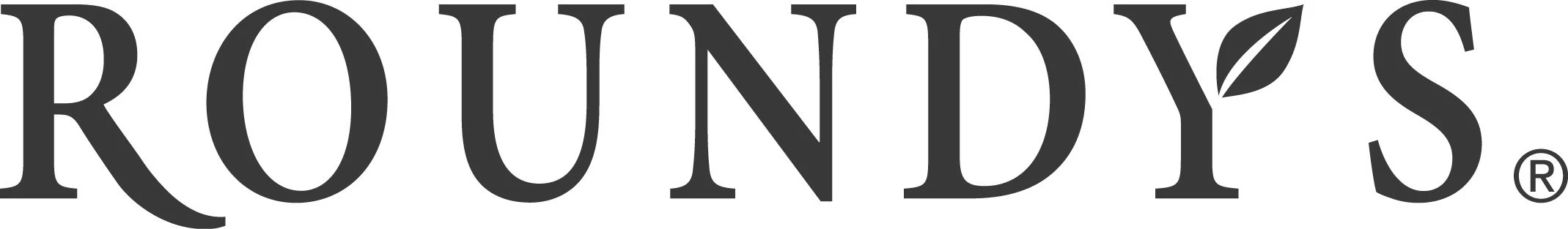 Roundy's logo with leaf design