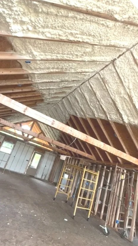 High Roof Line Spray Installation