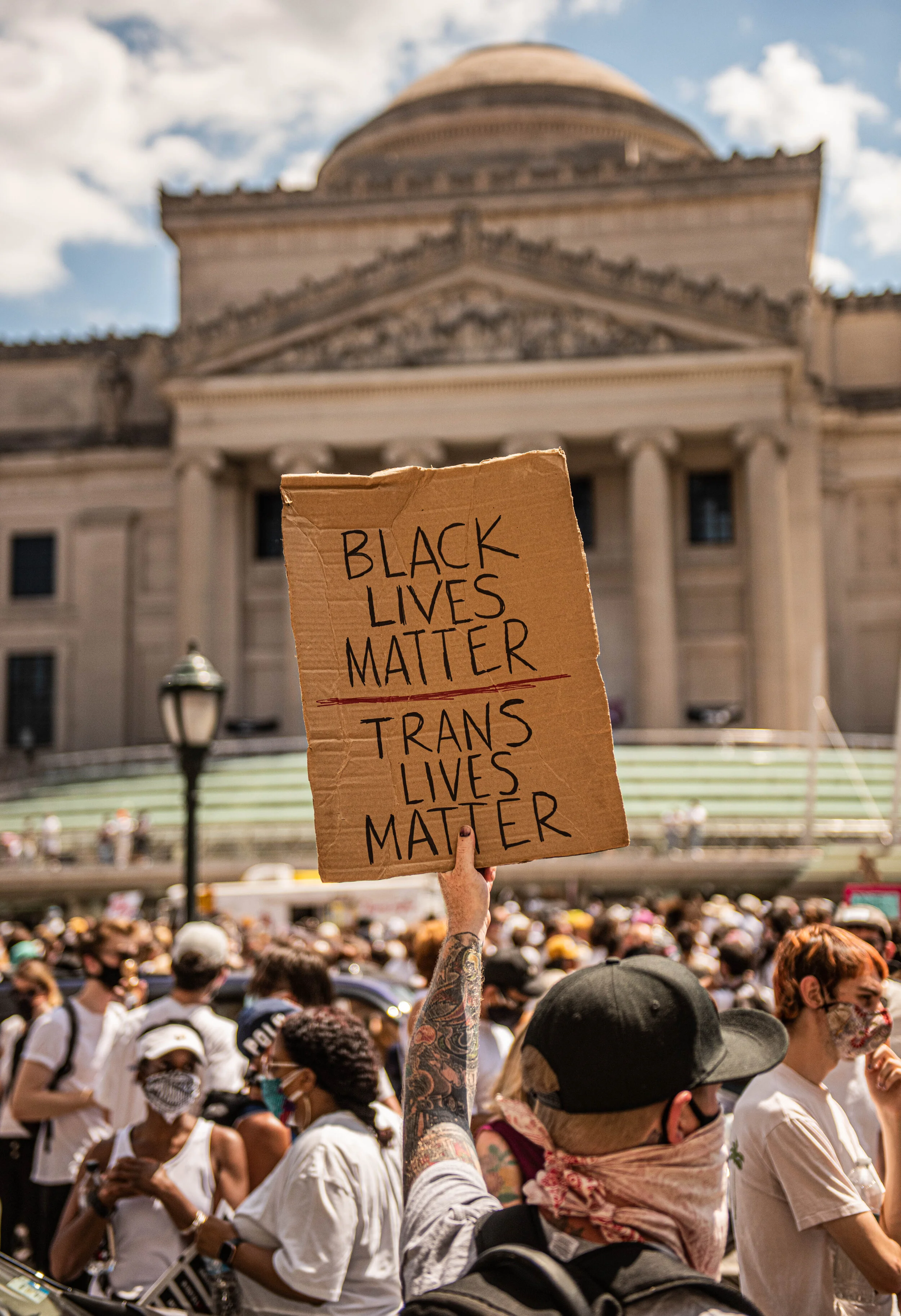 Photo by Leandro Justen from the Brooklyn Liberation Rally and March in 2020,  Brooklyn Liberation was a 2020 Vision Honoree.