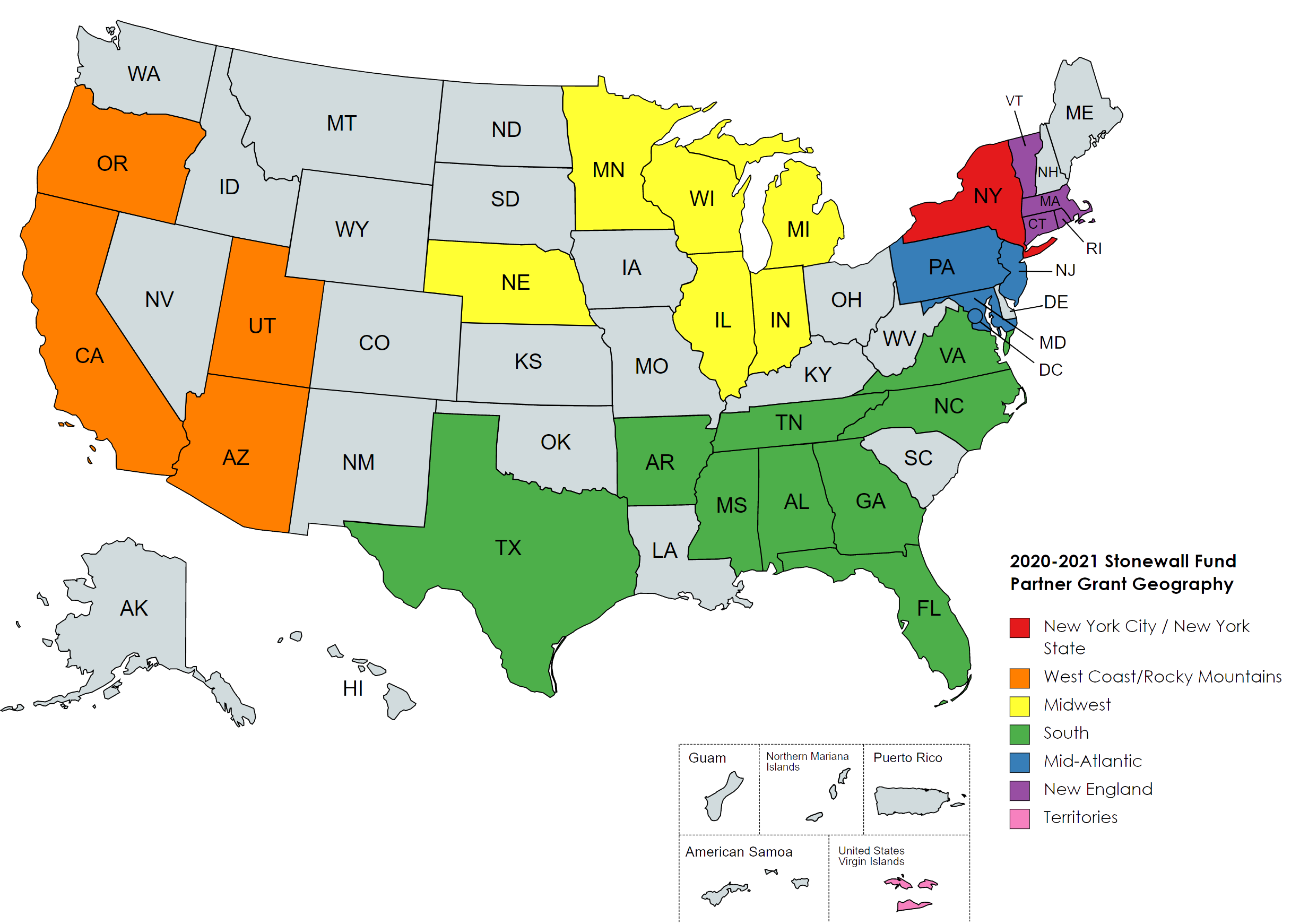 While we work on a programmatic report for our supporters, we thought you might like to see just how far Stonewall’s geographic reach extends.&nbsp;
