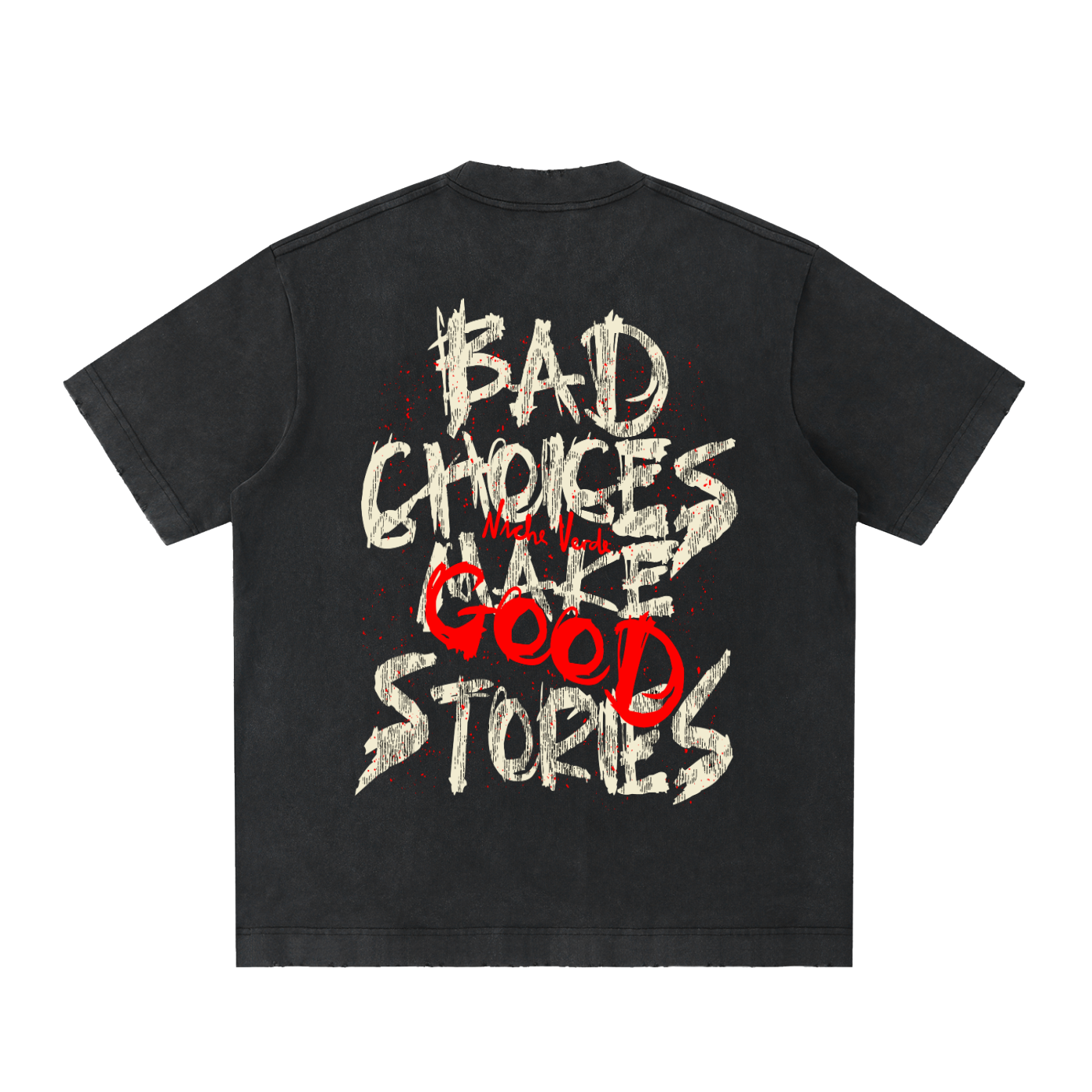 Bad Choices Vintage Washed Frayed T-Shirt