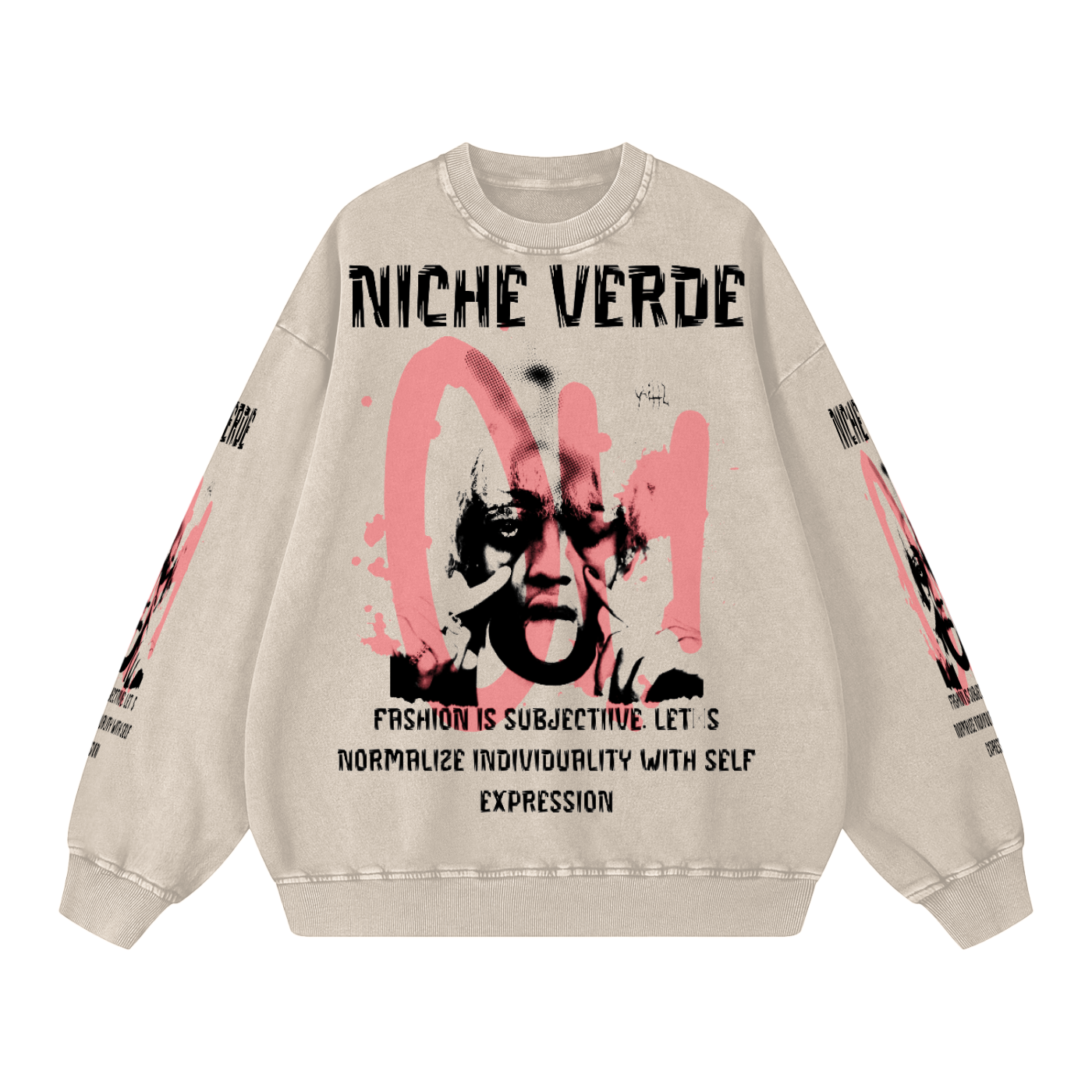 The Subjective Snow Washed Oversized Sweatshirt