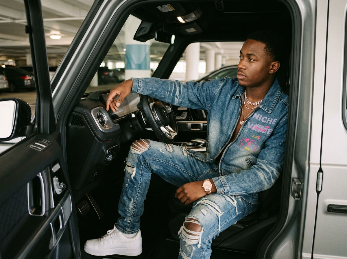 Vintage Wash Zip Up Denim Jacket
