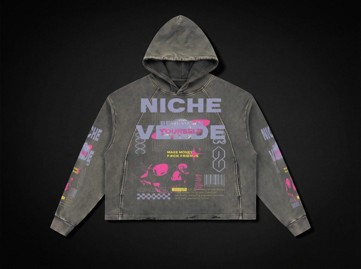 F#ck Friends Vintage Washed Frayed-Hem Hoodie