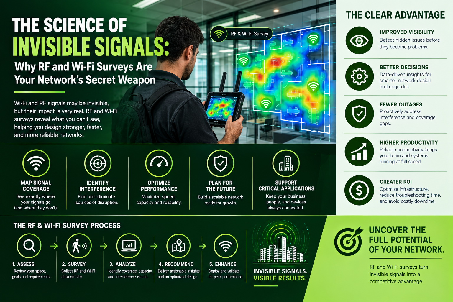 The Science of Invisible Signals: Why RF and Wi-Fi Surveys Are Your Network's Secret Weapon
