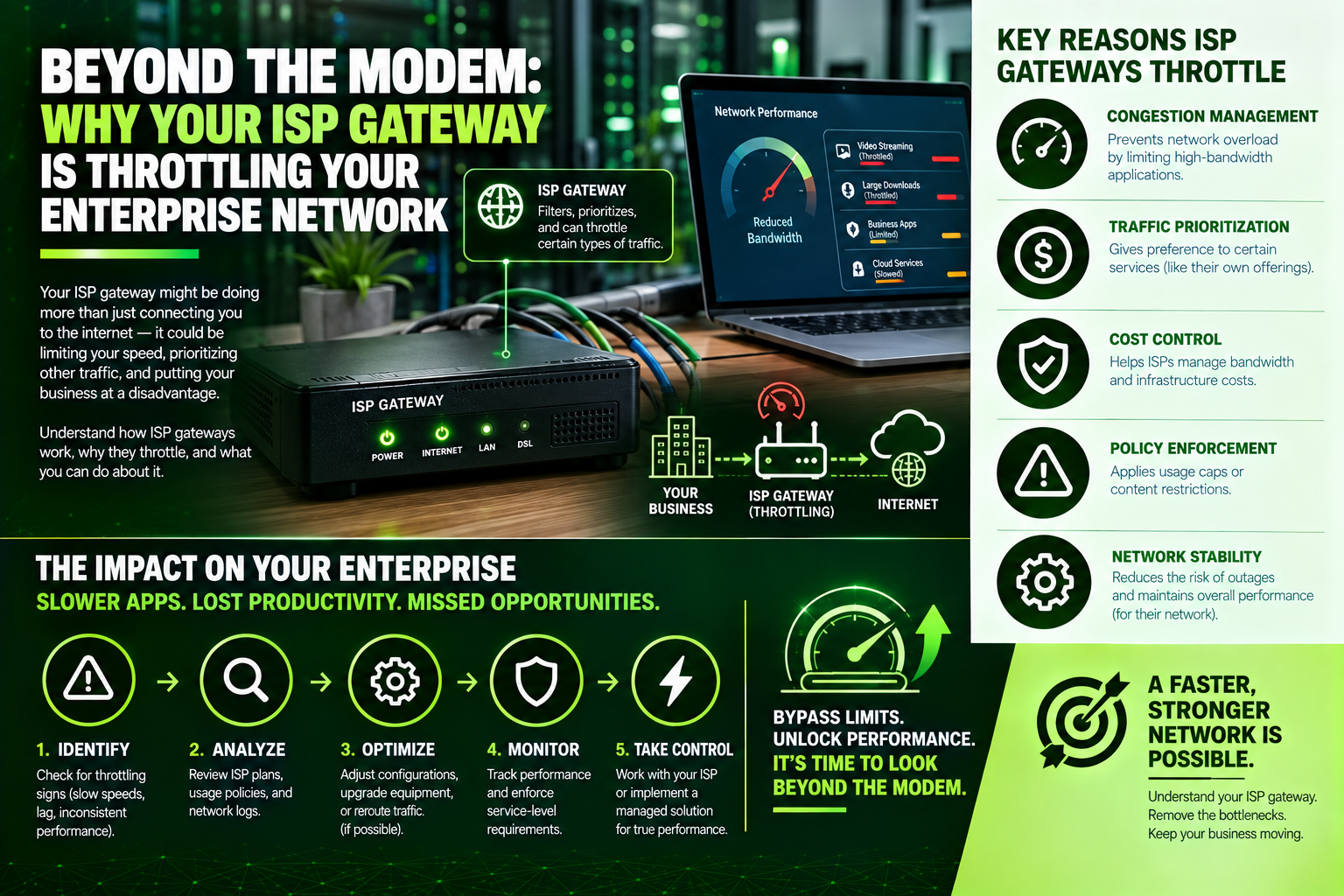 Beyond the Modem: Why Your ISP Gateway Is Throttling Your Enterprise Network