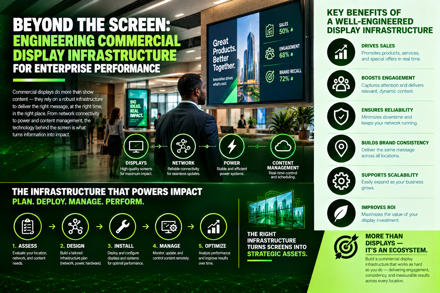 Beyond the Screen: Engineering Commercial Display Infrastructure for Enterprise Performance