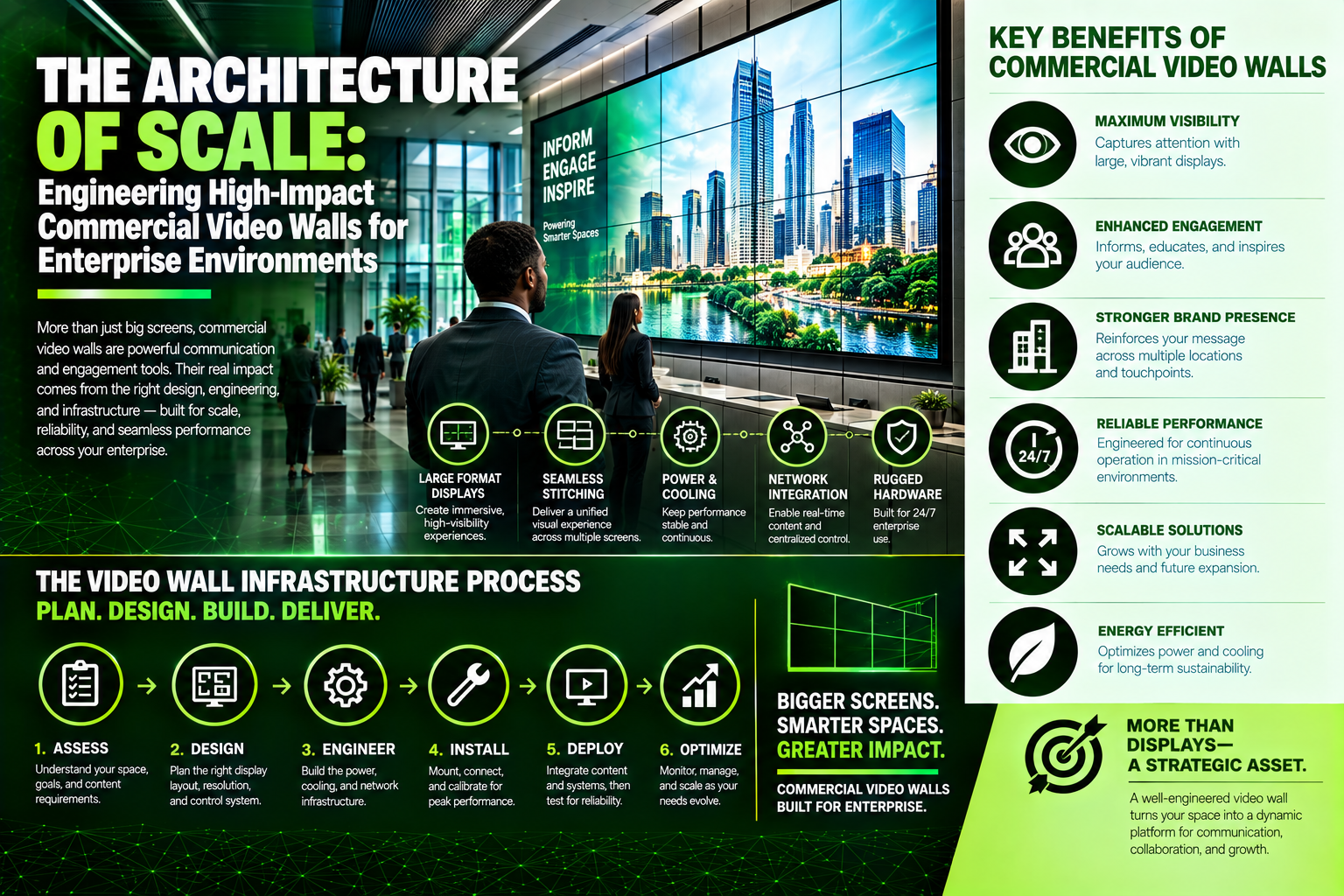 The Architecture of Scale: Engineering High-Impact Commercial Video Walls for Enterprise Environments