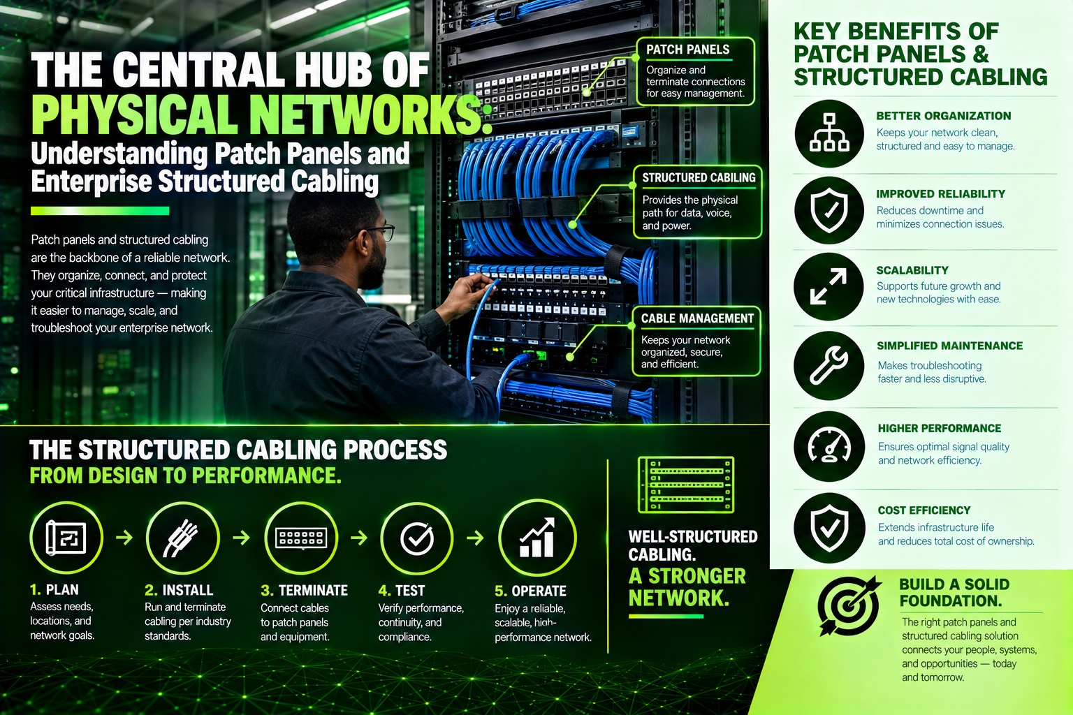 The Central Hub of Physical Networks: Understanding Patch Panels and Enterprise Structured Cabling