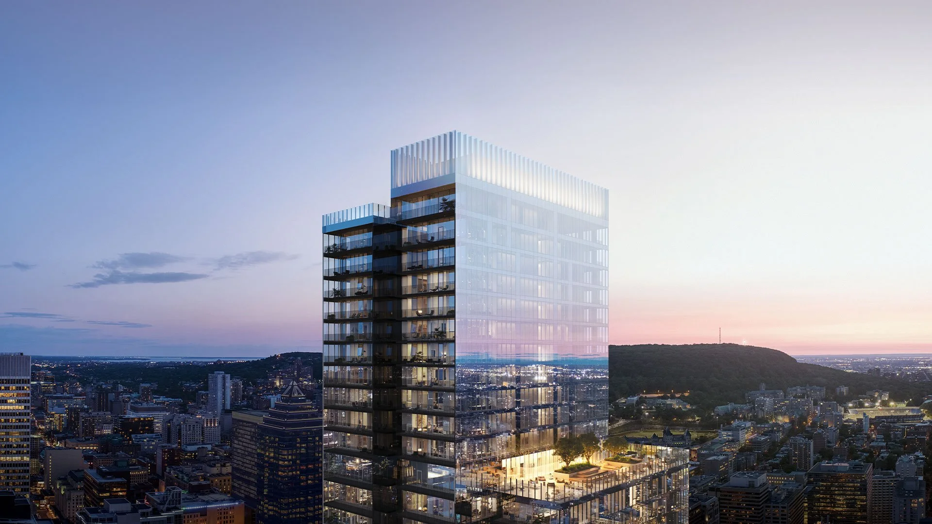 Tour de condos Square Phillips au centre-ville de Montréal, avec des résidences à vendre et à louer