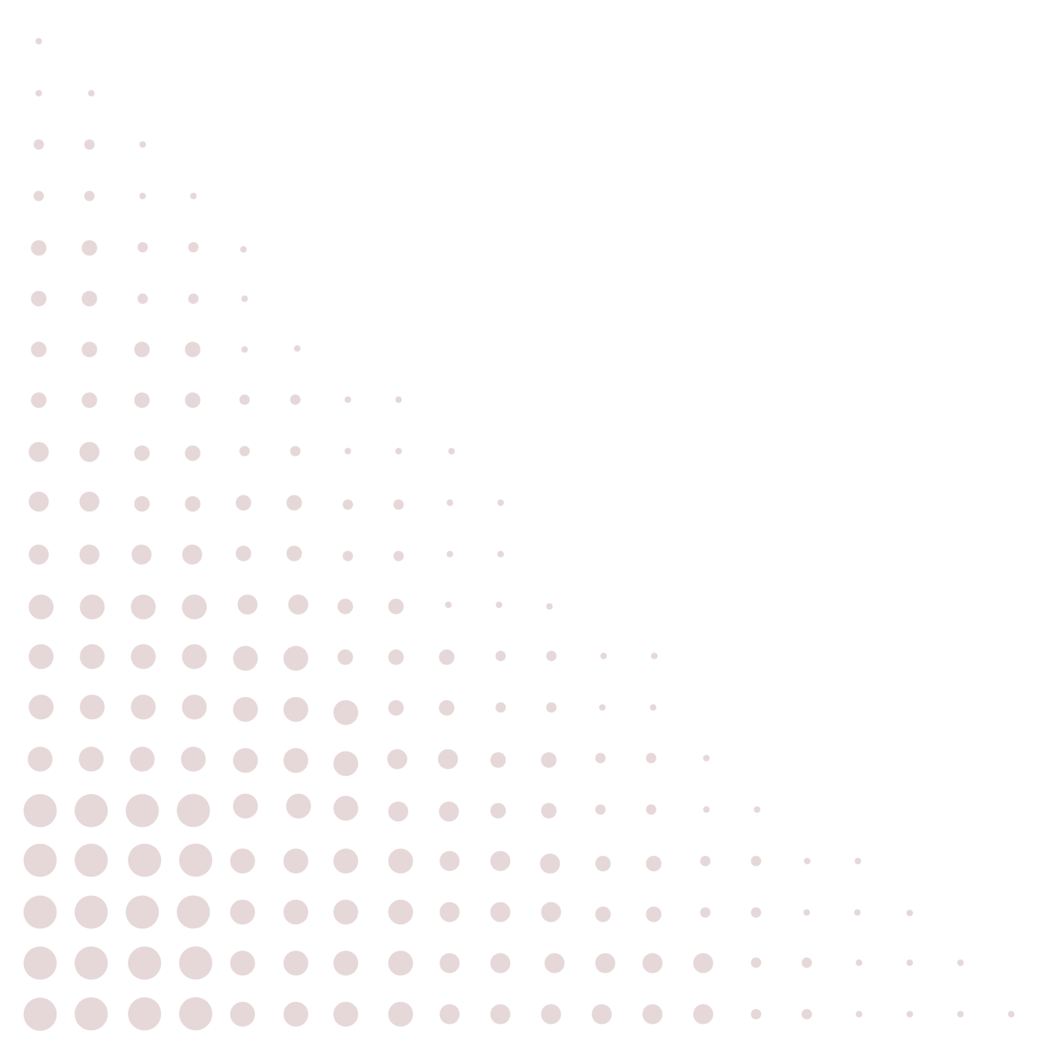 A diagram illustrating  grey and maroon dots