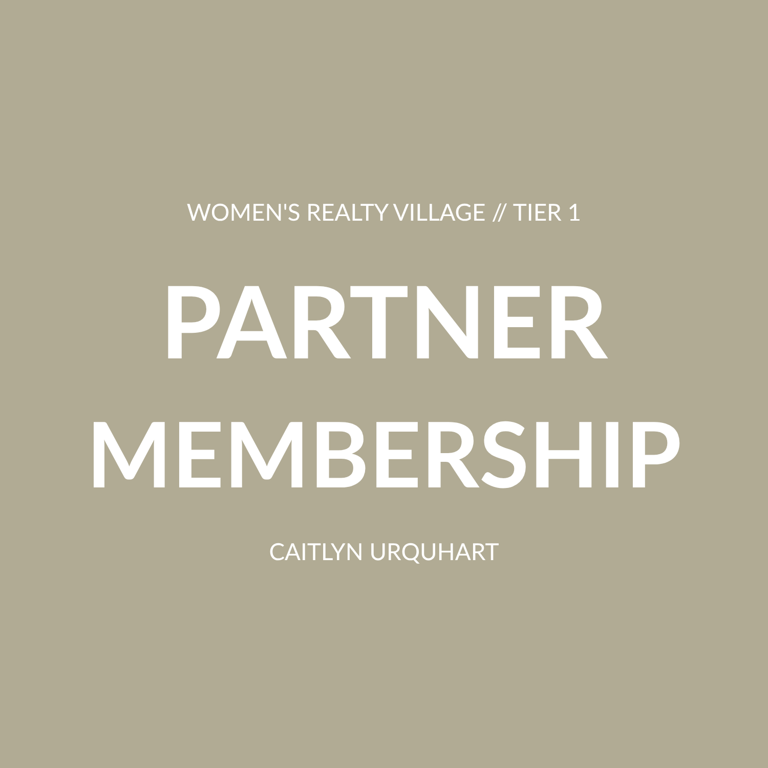 Women's Realty Village // Community Partner