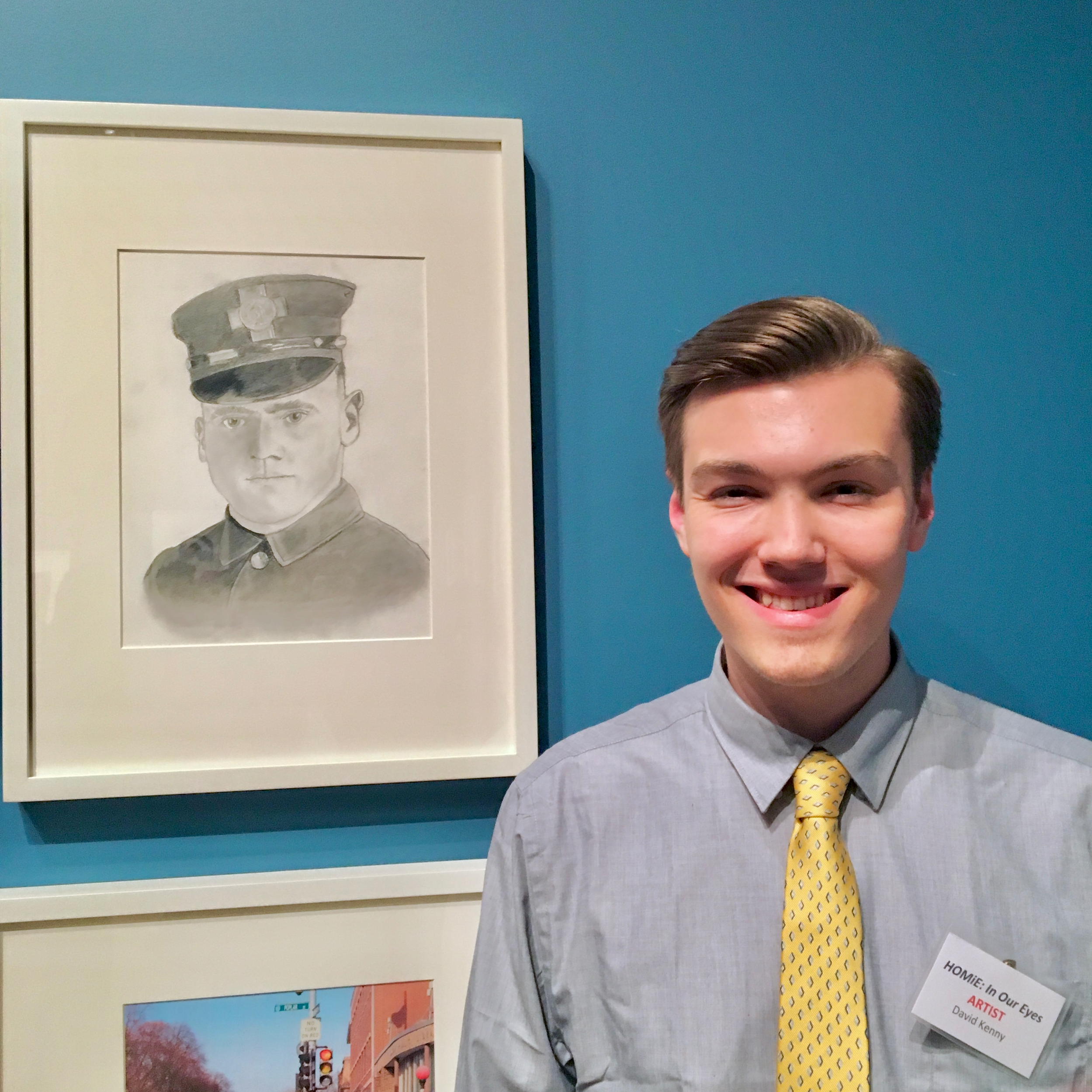 Here I am with my submission to the “ HOMiE: In Our Eyes " competition through the Museum of Fine Arts in Boston hanging inside the MFA (2016).