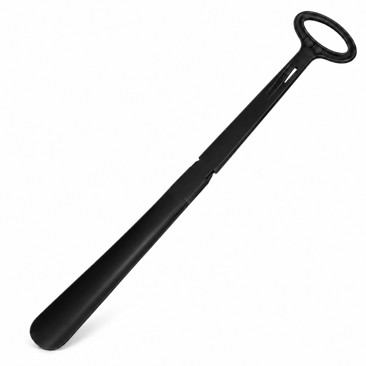 Black 23-Inch Folding Shoe Horn with Sock Remover