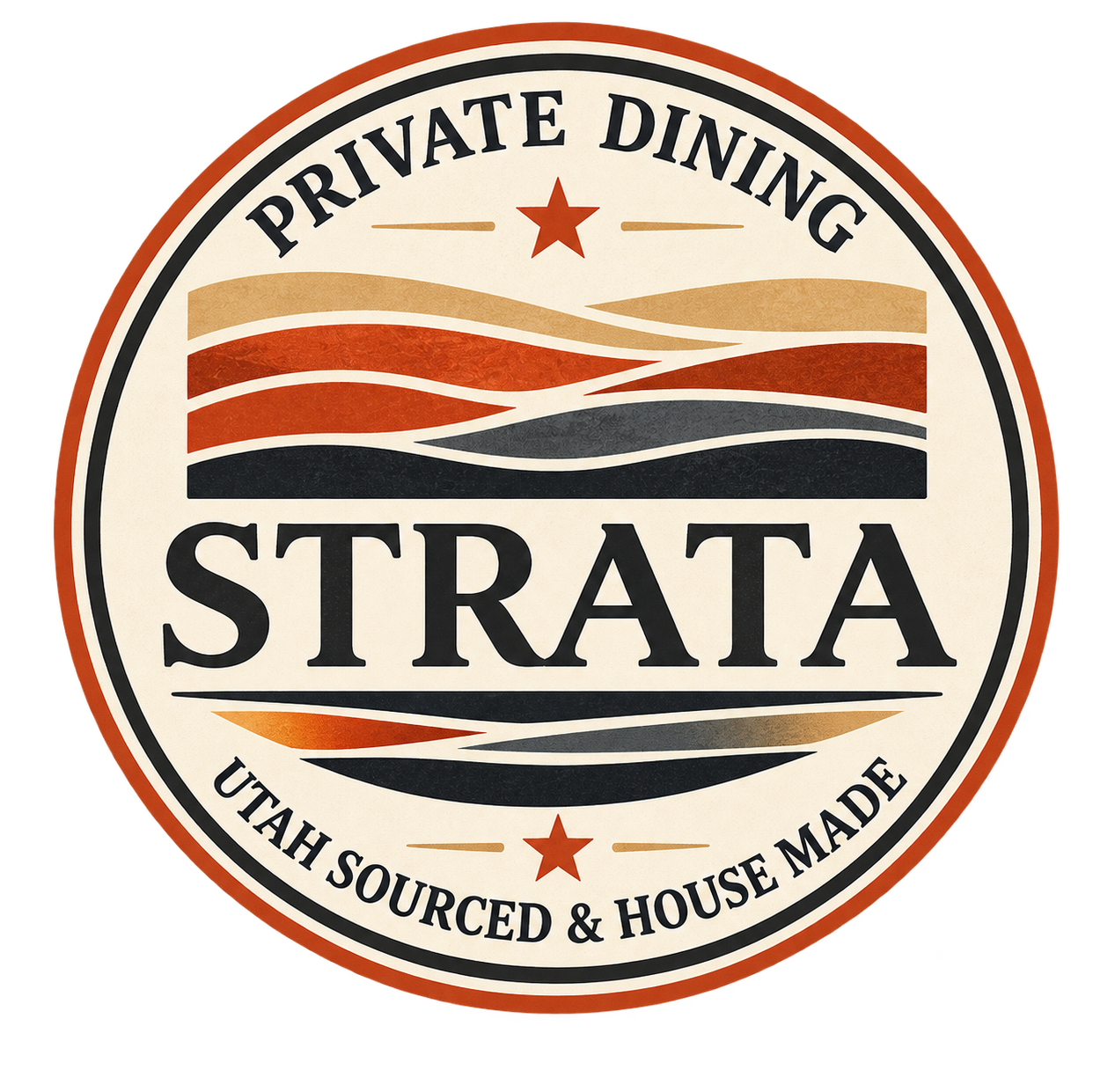 Strata Private Dining logo.