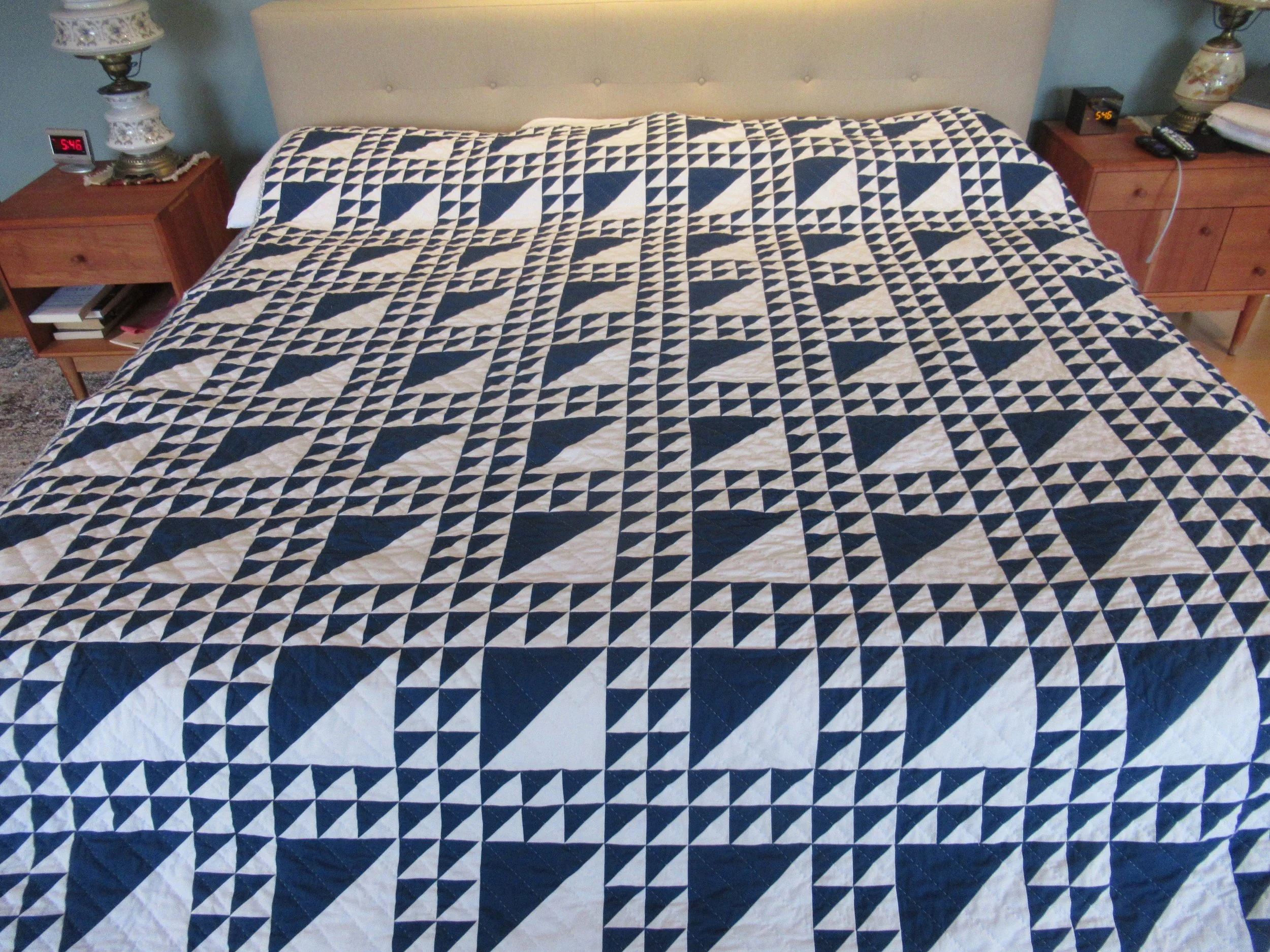 Blue and White -- King Size