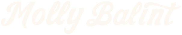Text reading 'Molly Balint' in cursive font