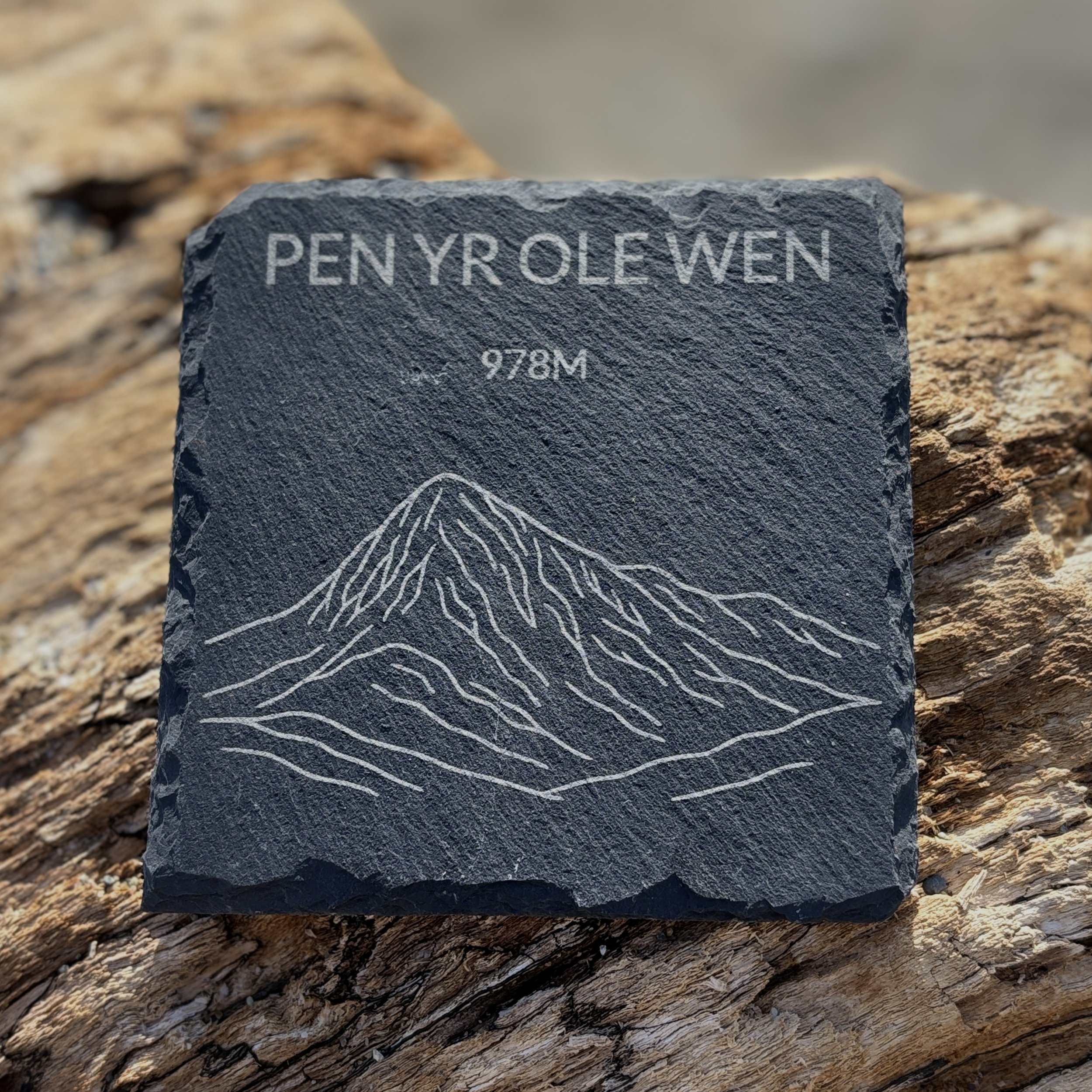Pen Yr Ole Wen Slate Coaster