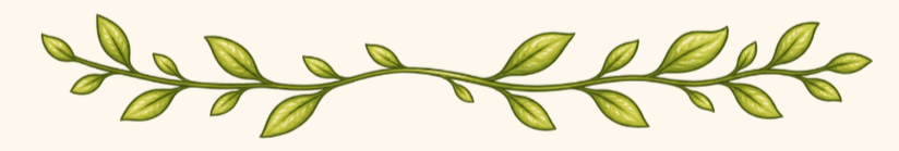 A decorative green leafy vine horizontal border.