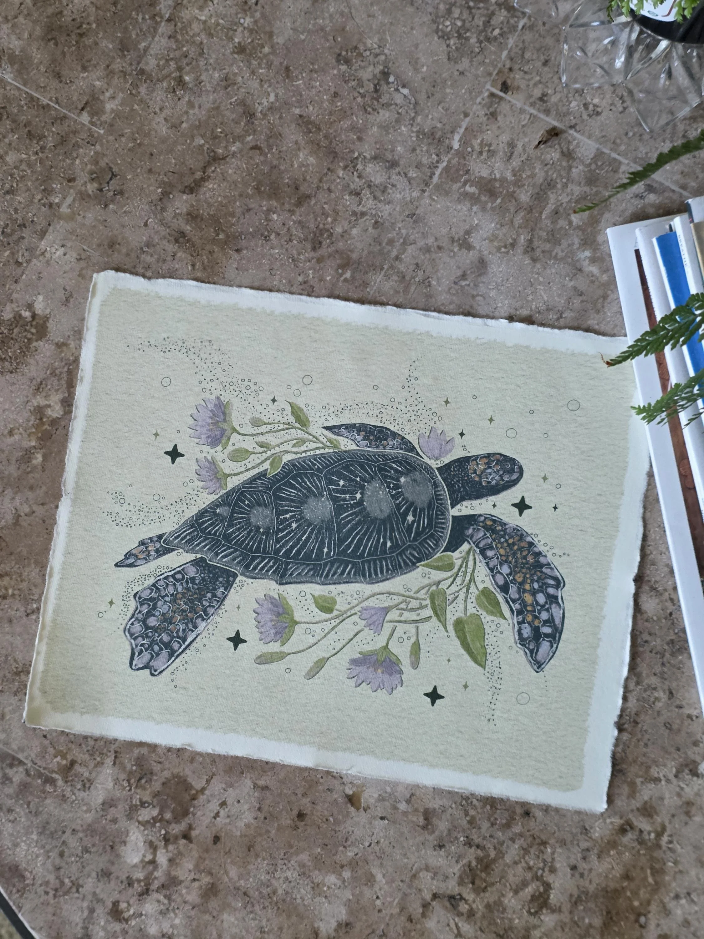 Sea Turtle and Lotus | 8