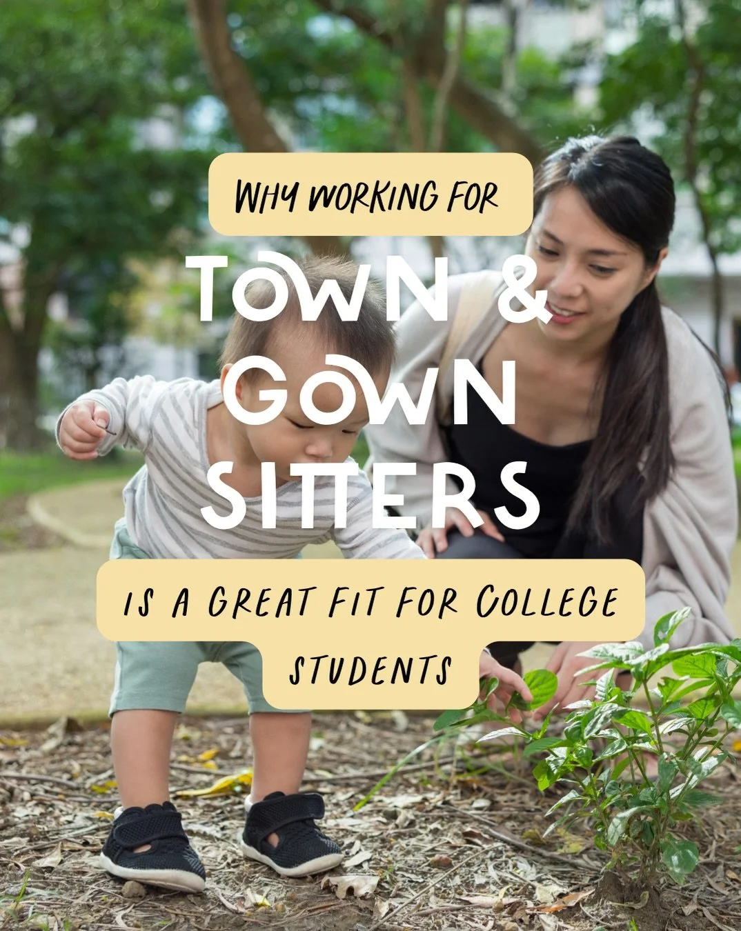 You&rsquo;ve got class, clubs, and a social life. We get it. 🙌 At Town and Gown Sitters, YOU pick the shifts that fit your week. Babysit when it works, study when it doesn&rsquo;t