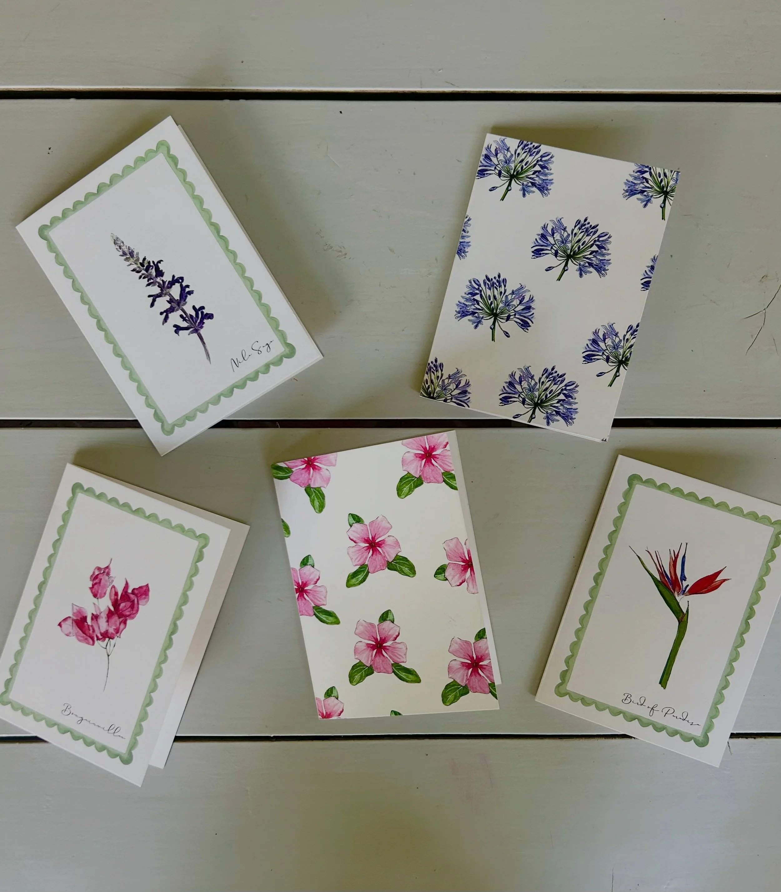 🌸NEW! 🌸 
I have slightly redesigned my set of Kenyan flower cards - available as a pack of 5. 
Which is your favourite? 🌺 🌸🌷🌼
