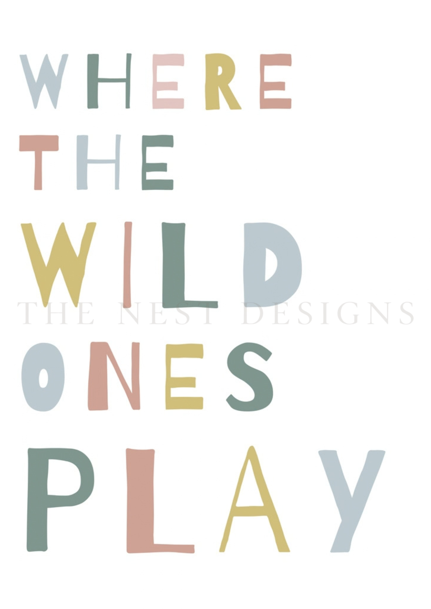 Colorful hand-drawn text that reads 'Where The WILD One's Day'